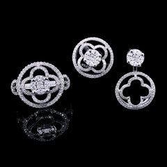 PREORDER | Invisible Setting flora Deco Diamond Jewelry Set 14kt
