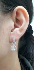 PREORDER | Invisible Setting Round Dangling Diamond Earrings 14kt