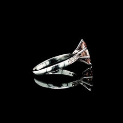 LVNA Signatures 1.89ct Rare Fancy Purple Pink Colored Diamond Ring 18kt