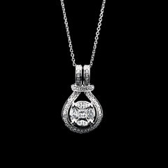 PREORDER | Round Invisible Setting Diamond Necklace 14kt