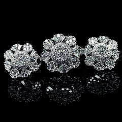 PREORDER| Floral Cluster Shape Diamond Jewelry Set 18kt
