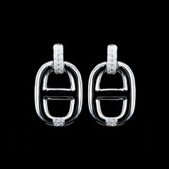 PREORDER | Belt Diamond Earrings 14kt