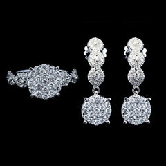 PREORDER | Infinity Round Dangling Diamond Jewelry Set 14kt