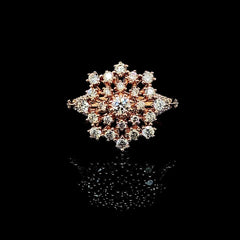 PREORDER | Rose Floral Diamond Ring 14kt