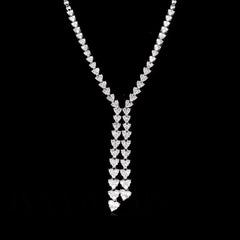 PREORDER | Half Eternity Tennis Drop Diamond Necklace 14kt