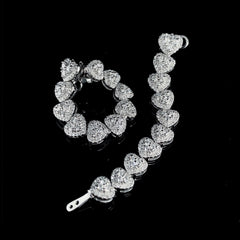PREORDER | Heart Hoop Dangling Multi-Wear Diamond Earrings 14kt