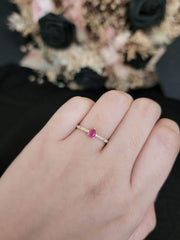 PREORDER | Golden Pear Pink Amethyst Diamond Ring 18kt