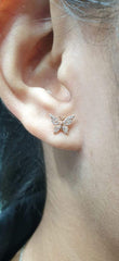 #LVNA2024 | Rose Single (One Earpiece) Butterfly Stud Diamond Earrings 14kt