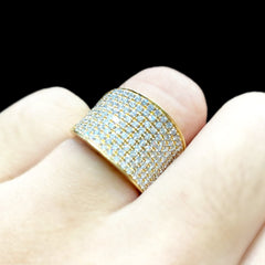 PREORDER | Golden Unisex Millionaire’s Diamond Ring 14kt