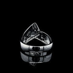 Crossover Unisex Diamond Ring 14kt