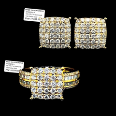 PREORDER | Golden Square Diamond Jewelry Set 14kt