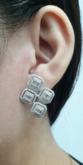PREORDER | Cluster Shape Statement Diamond Earrings 14kt