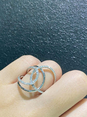 PREORDER | Spiral Deco Paved Diamond Ring 14kt