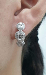 PREORDER | Trinity Creolle Round Diamond Earrings 14kt