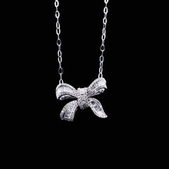 #TheSALE | Ribbon Baguette Diamond Necklace 14kt