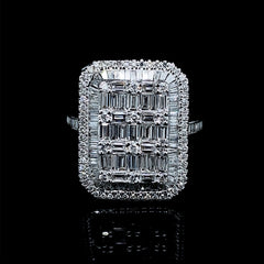 PREORDER | Emerald Baguette Statement Diamond Ring 14kt