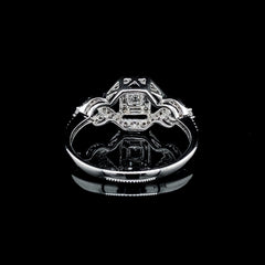 Square Twisted Paved Band Diamond Ring 14kt
