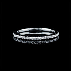 半永恒圆形钻石结婚戒指 14 克拉