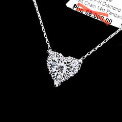 PREORDER | Classic Heart Diamond Necklace in 16-18” 18kt Chain