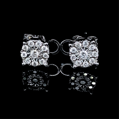PREORDER | 1.5ct Face Classic Round Stud Diamond Earrings 14kt