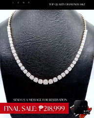 PREORDER | Emerald Station Drop Diamond Necklace 14kt
