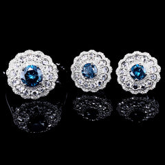 PREORDER | Round Diamantes Deco Diamond Jewelry Set 14kt