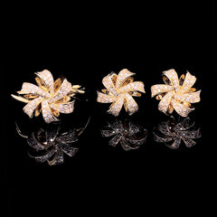 #LVNA2024 | Golden Pompoms Deco Shape  Diamond Jewelry Set 14kt