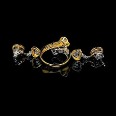 PREORDER | Multi-Tone Heart Oval Diamond Jewelry Set 14kt