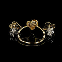 Rose Heart Paved Diamond Jewelry Set 14kt