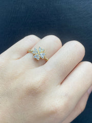PREORDER | Golden Heart Floral Diamond Ring 14kt
