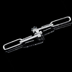 Chain Link Diamond Drop Earrings 14kt