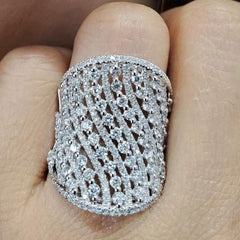 PREORDER | Statement Webbed Cocktail Diamond Ring 14kt