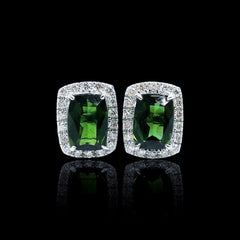 PREORDER | Green Emerald Gemstones Diamond Earrings 18kt