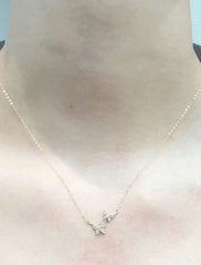 #LoveIvana | Double Butterfly Paved Diamond Necklace 18kt