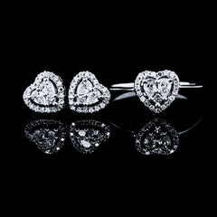 #LVNA2024 |  Classic Heart Invisible Setting Diamond Jewelry Set 14kt