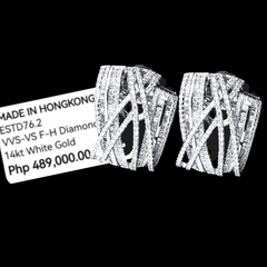 PREORDER | Crossover Statement Creolle Diamond Earrings 14kt