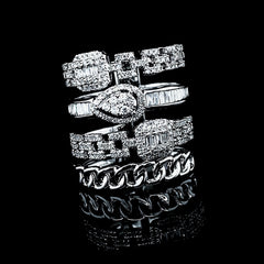 PREORDER | Stacked Statement Diamond Ring 14kt