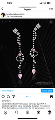 LVNA Signatures “Le Musique” Rare Pink Diamond & Pink Sapphire Diamond Earrings | The Archives