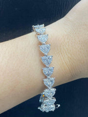 Heart Eternity Diamond Bracelet 14kt
