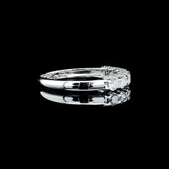 #EternityByLVNA | Round Half Eternity Cathedral Diamond Ring 14kt