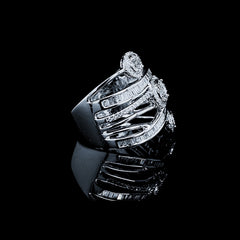 PREORDER | Round Baguette Statement Diamond Ring 14kt