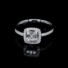 #LVNA礼品 | Daily 光环垫形钻石戒指 14 克拉