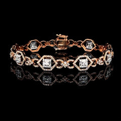 Rose Cathedral Eternity Diamond Bracelet 14kt