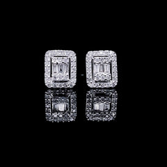 Classic Emerald Diamond Jewelry Set 14kt