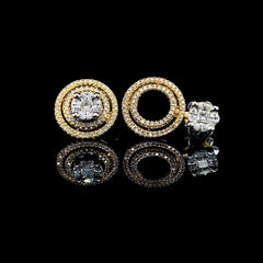 PREORDER | Golden Halo Multi-Wear Invisible Setting Diamond Earrings 14kt