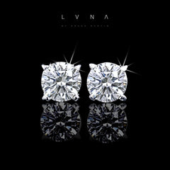 #LVNA2024 | 0.70cts IJ SI Round Solitaire Stud Diamond Earrings 18kt