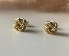 GLD | 18K Golden Knot Stud Earrings