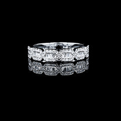 PREORDER | Half Eternity Paved Baguette Diamond Ring 14kt