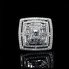 PREORDER| Large Cushion Halo Diamond Jewelry Set 14kt
