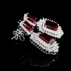 PREORDER | Art Deco Red Ruby Diamond Jewelry Set 14kt